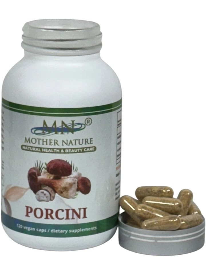 Mn Mother Nature Inc Porcini Mushroom Capsules 1000mg 120 Capsules