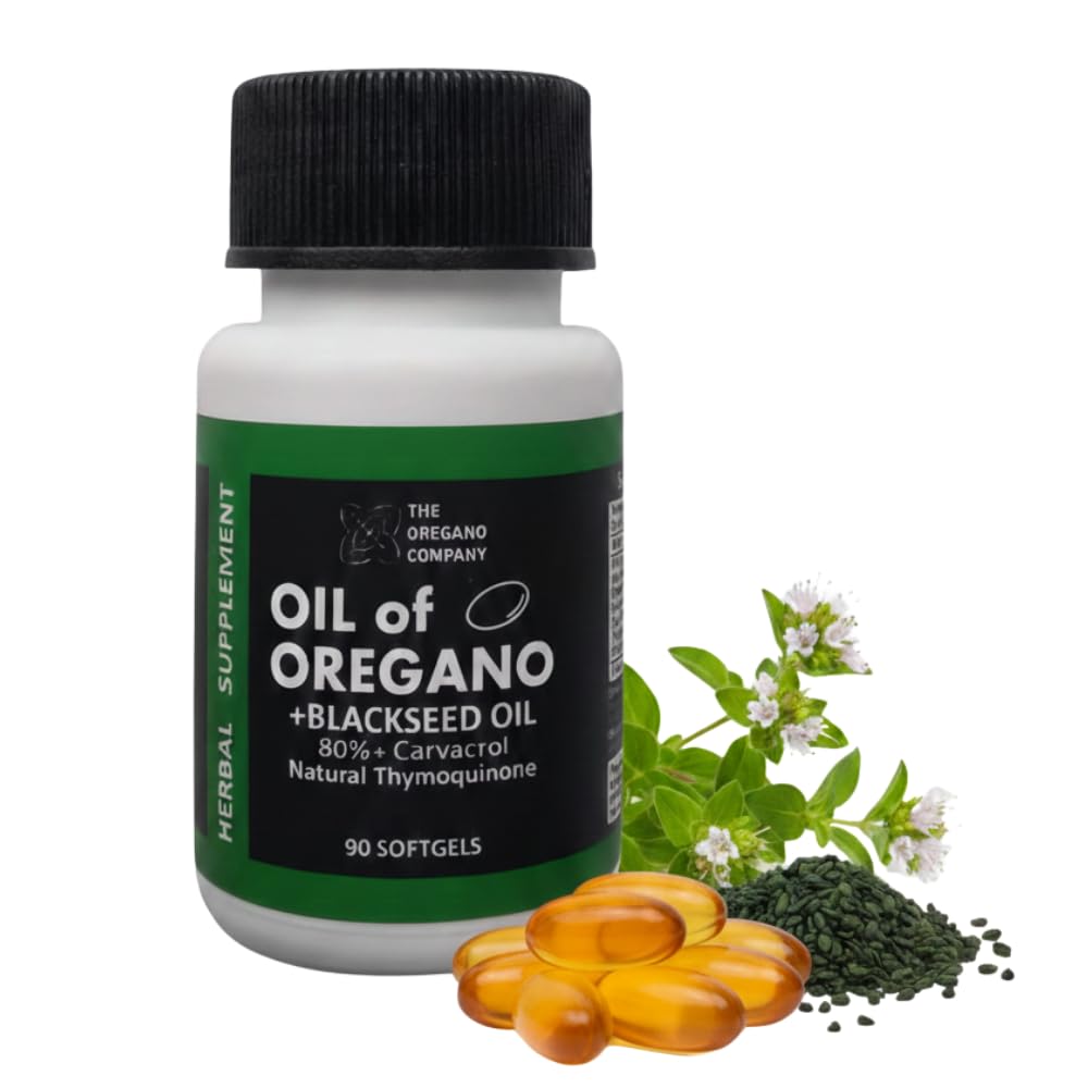 THE OREGANO COMPANY Wild Oil of Oregano with Black Seed Oil Softgels 90 Count