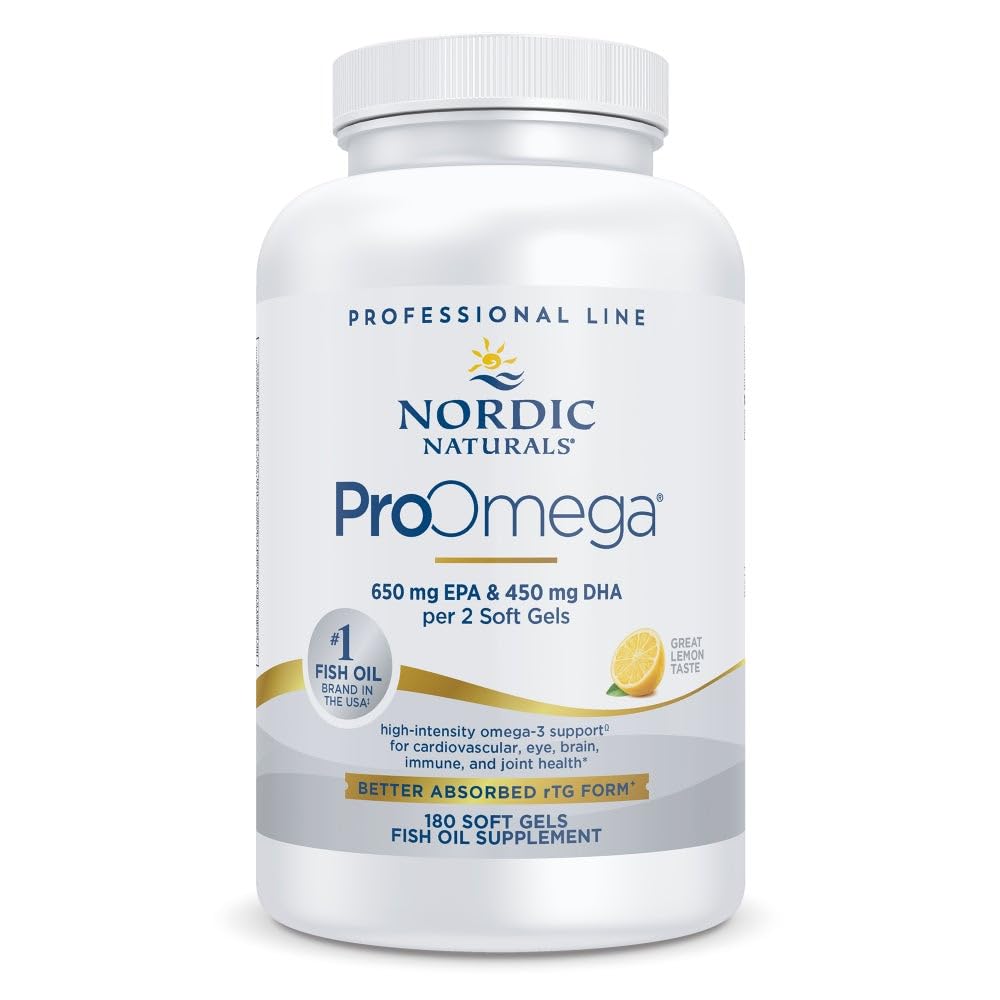 Nordic Naturals ProOmega 1280 mg Omega-3 High Potency Softgels 180 Count