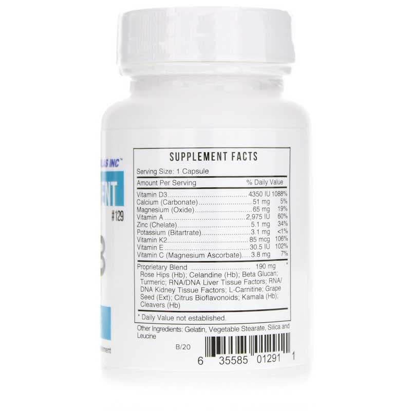 Systemic Formulas DV3 BioNutriment Vitamin D3 Plus Immune Support Capsule, 60 Count