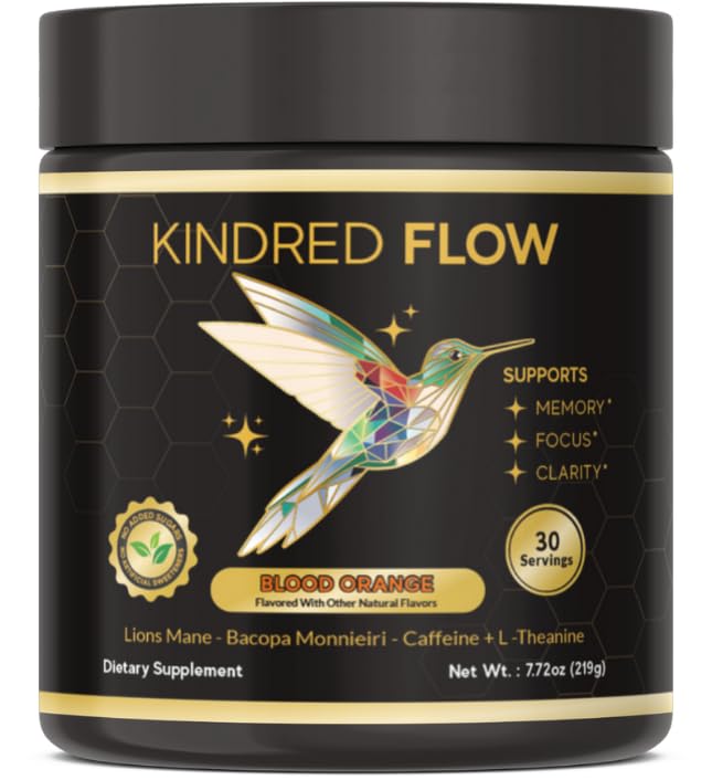 Kindred Flow Nootropic Energy Drink Powder, 7.72 Ounce