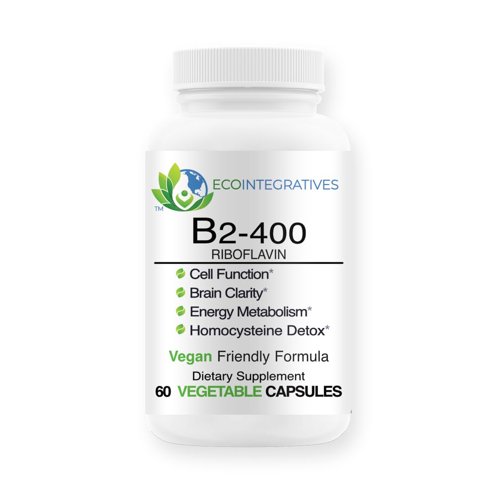 EcoIntegratives B2-400 Pure Riboflavin Capsule 120 Count