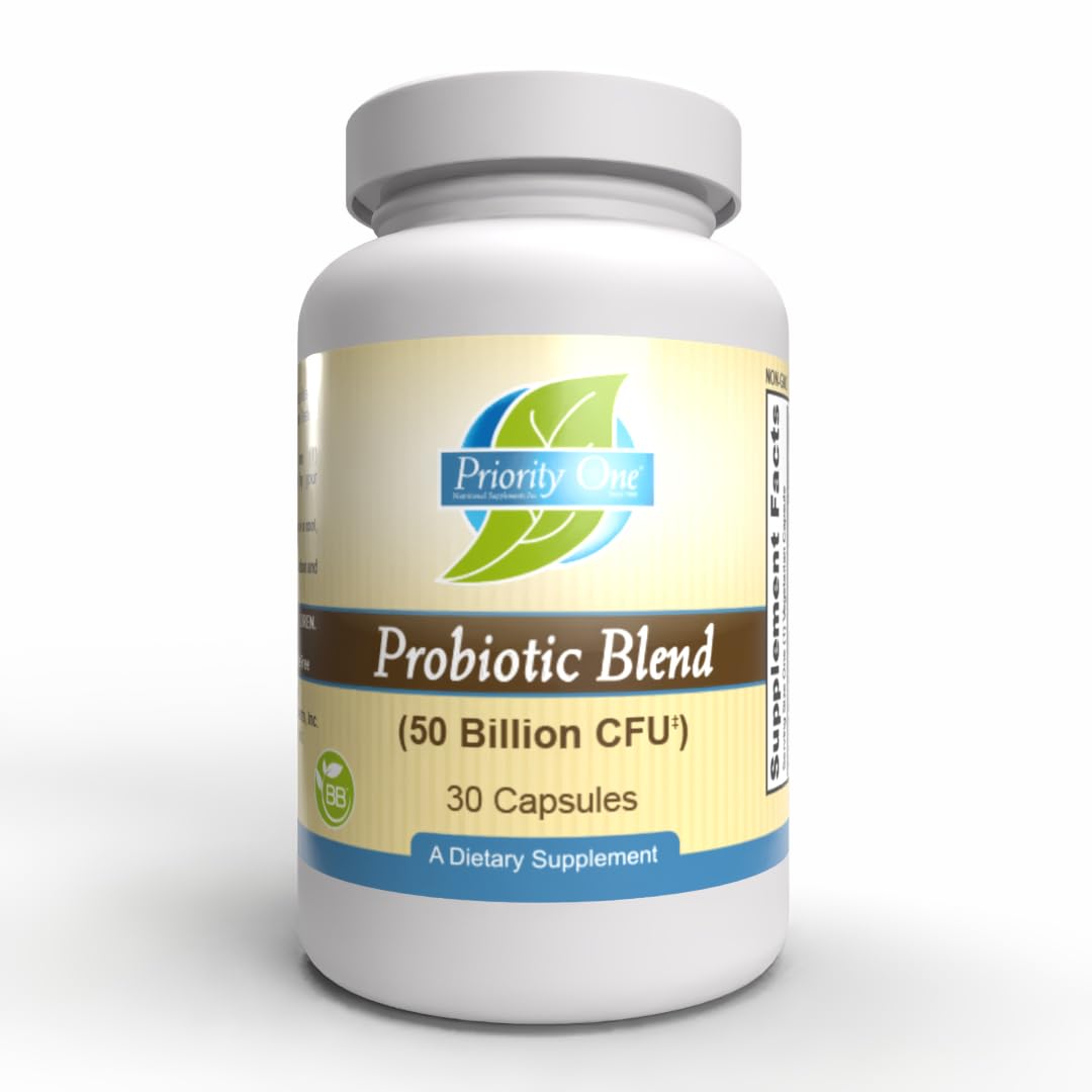 Priority One Probiotic Blend 50 Billion CFU Probiotic Flora Capsule, 1 Count