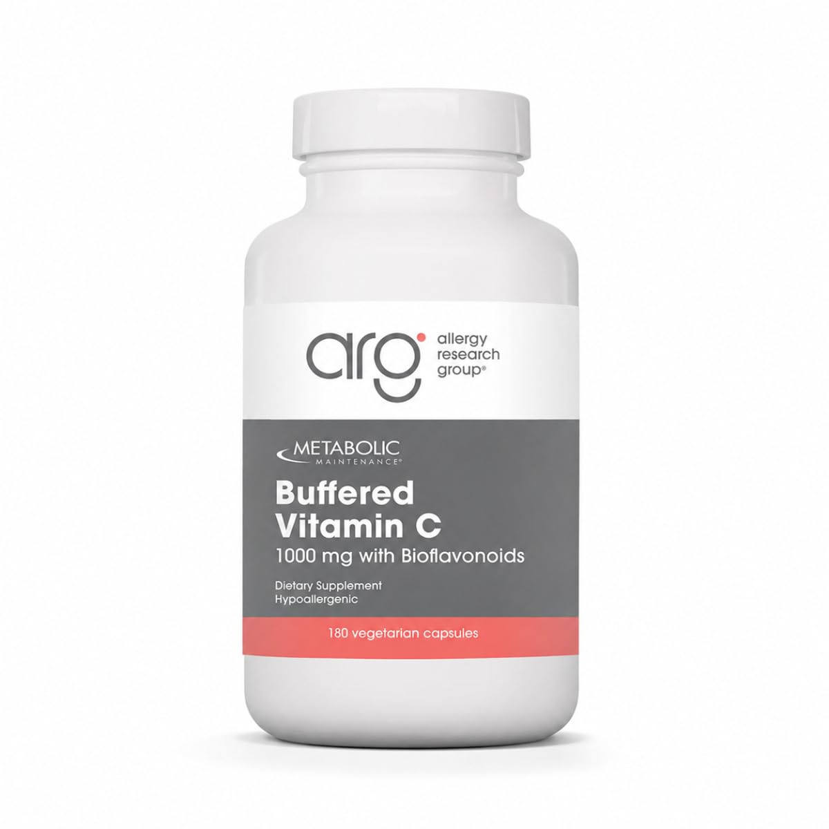 Metabolic Maintenance Vitamin C 500 mg Daily Immune & Antioxidant Support, Low-Acidity & Hypoallergenic, 90 Capsules