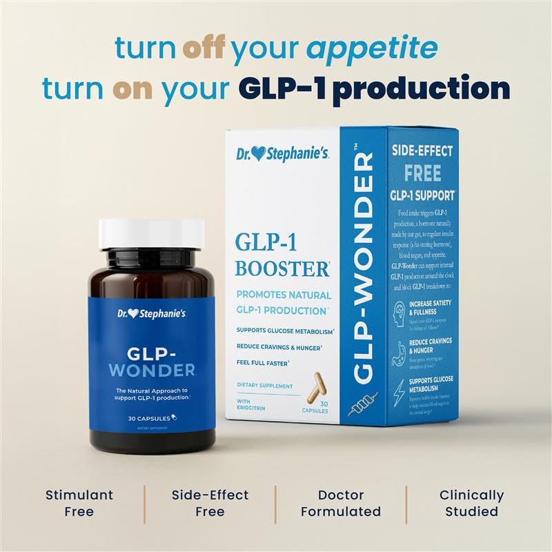 Pharmaganics Dr. Stephanie's GLP-Wonder Natural GLP-1 Boosting Supplement - 60 Capsules