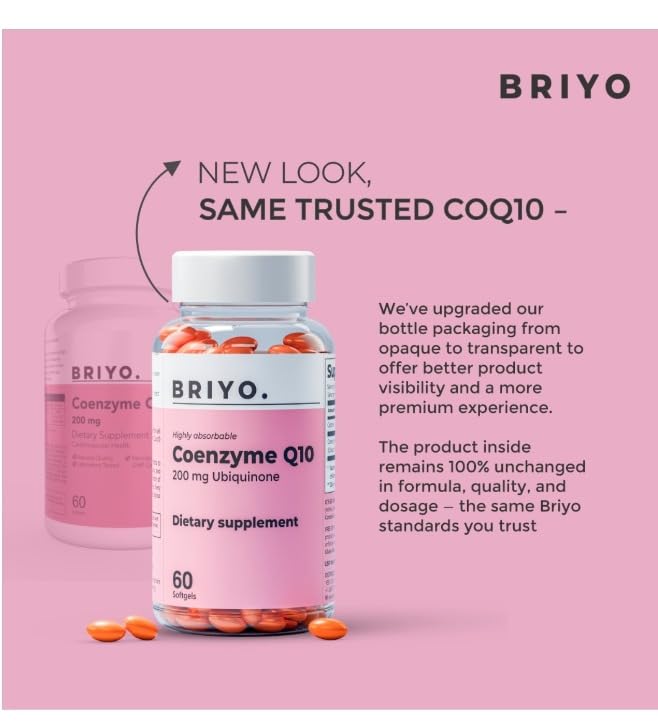 Briyosis Coenzyme Q10 200 mg Capsule, 60 Count