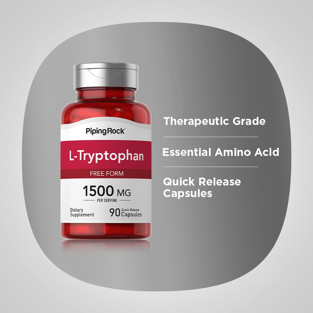 Piping Rock L-Tryptophan 1500 mg Capsule, 90 Capsules