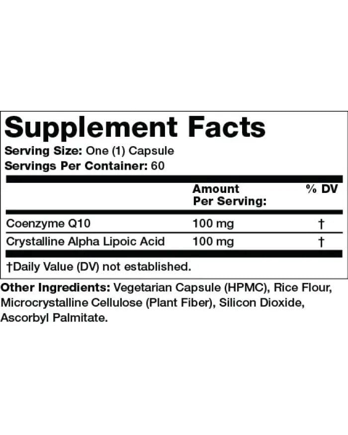 Olympian Labs Alpha Lipoic Coenzyme Q10 200 mg Capsules, 60 Count