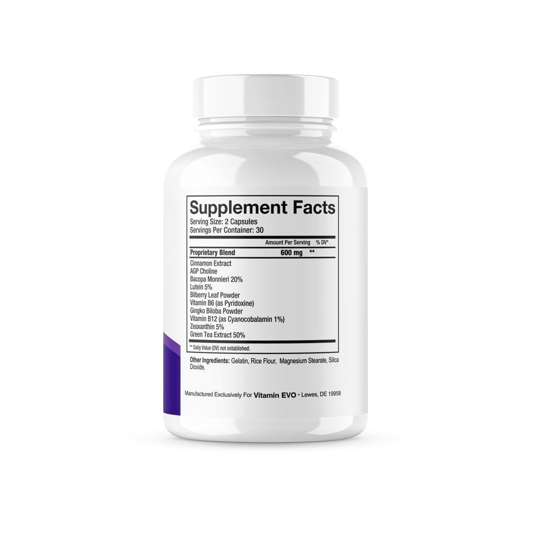 Vitamin Evo Neurocept Brain Supplement Capsules, 60 Count