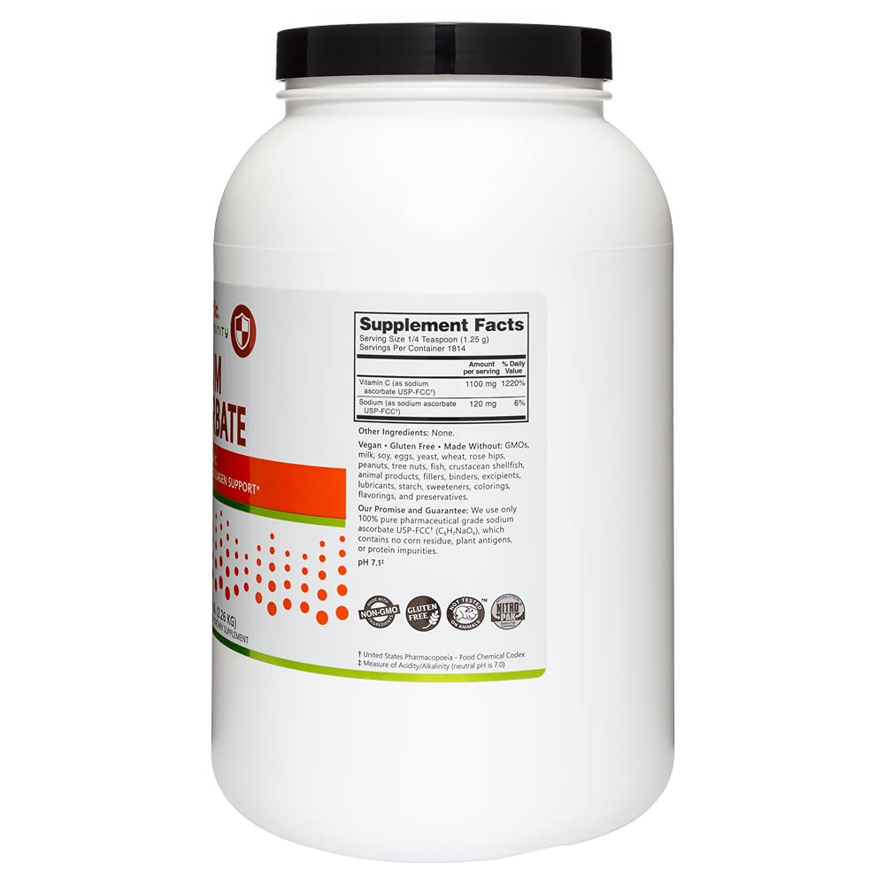 NutriBiotic Sodium Ascorbate Buffered Vitamin C Powder, 5 Lb, 80