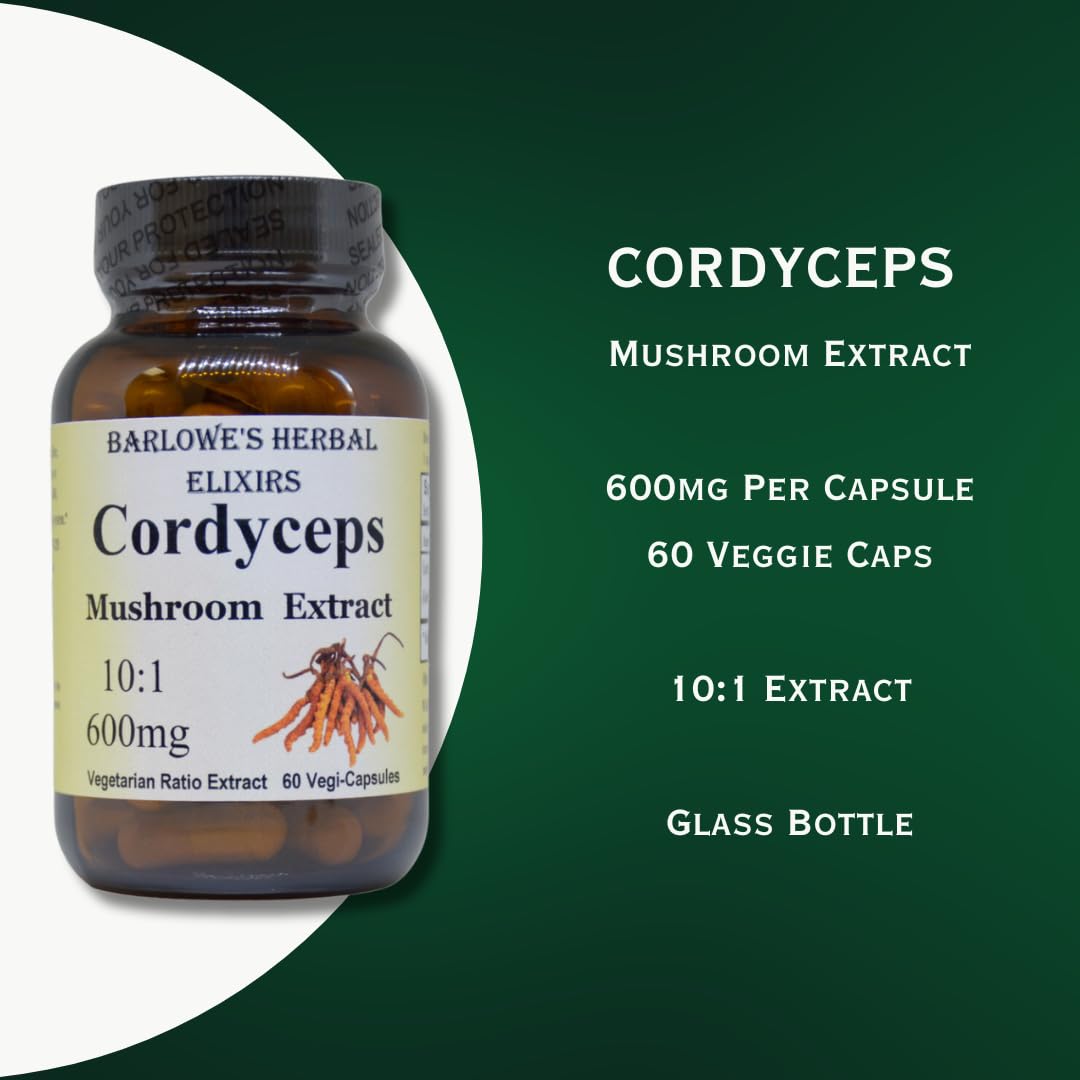 Barlow's Herbal Elixirs Cordyceps Mushroom 60 Capsules