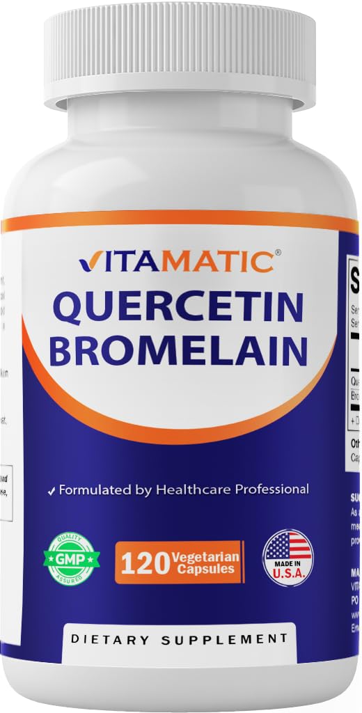 Vitamatic Quercetin with Bromelain Capsules 120 Count