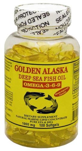 A.C. Commodity Inc Golden Alaska Deep Sea Omega-3-6-9 Fish Oil 1000mg Softgel 100