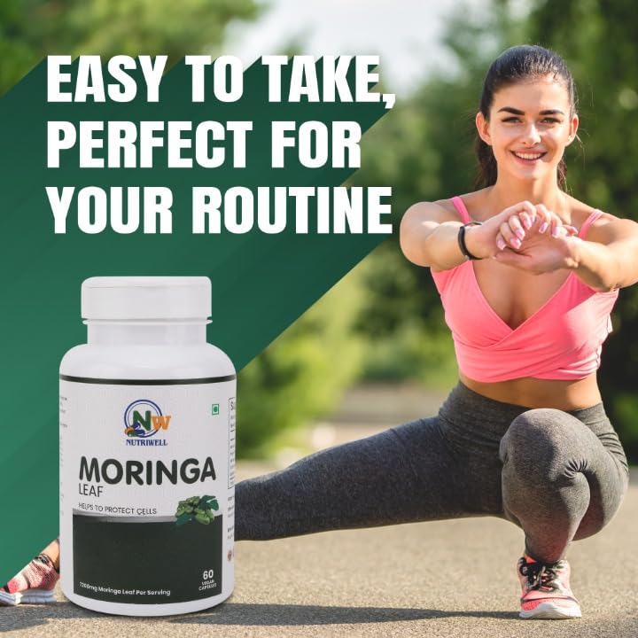 NOURISH VEDA Organic Moringa Capsules, 5 Capsules