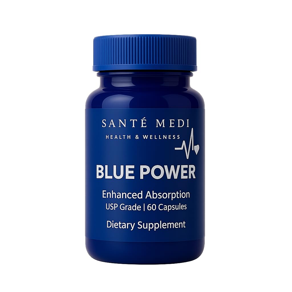 Sante Medi Blue Power - Methylene Blue (USP Grade) Pharma Grade 60 Capsules