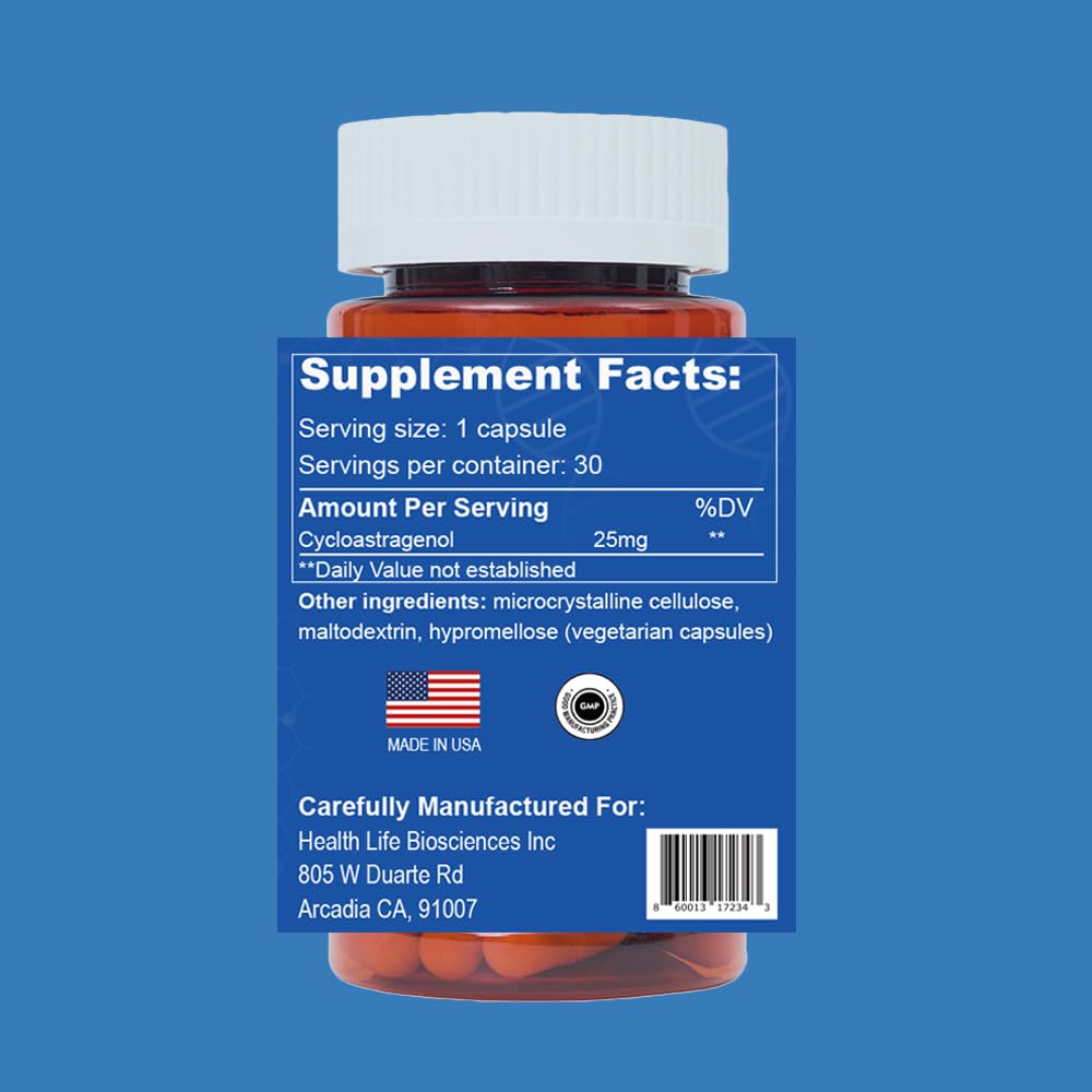 CAW Hypersorption Cycloastragenol 25Mg Enteric-Coated Capsules, 30 Count