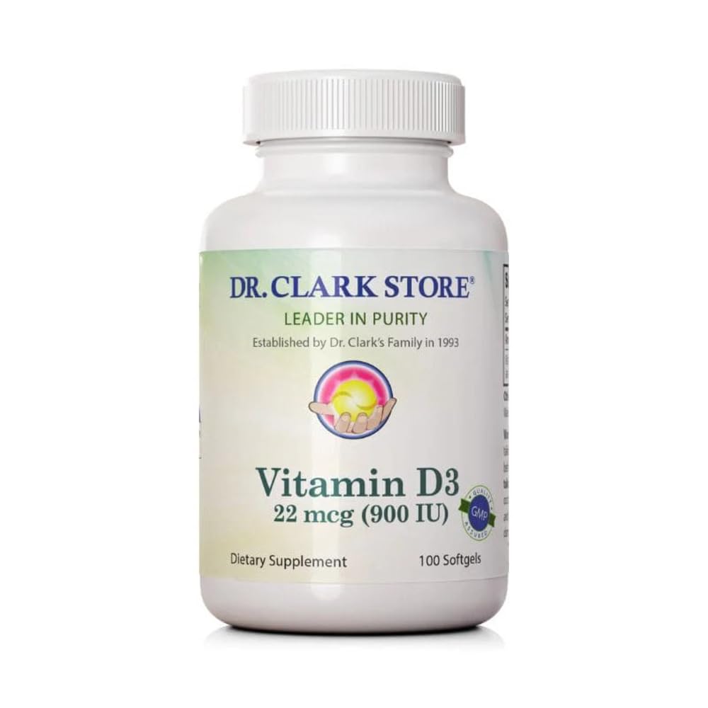 Dr Clark Store Vitamin D3 900 IU Softgels, 100 Count