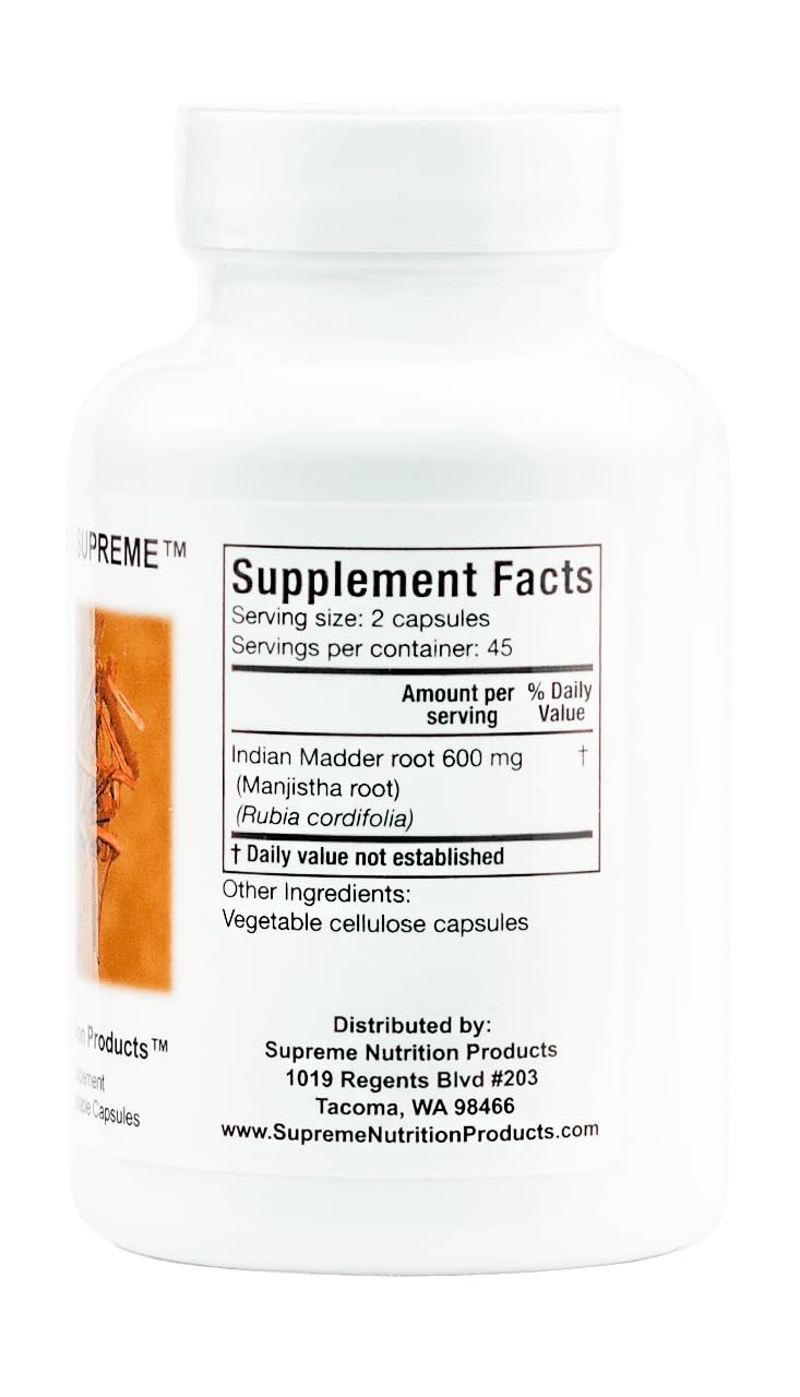Supreme Nutrition Products Manjistha Supreme 180 Capsules