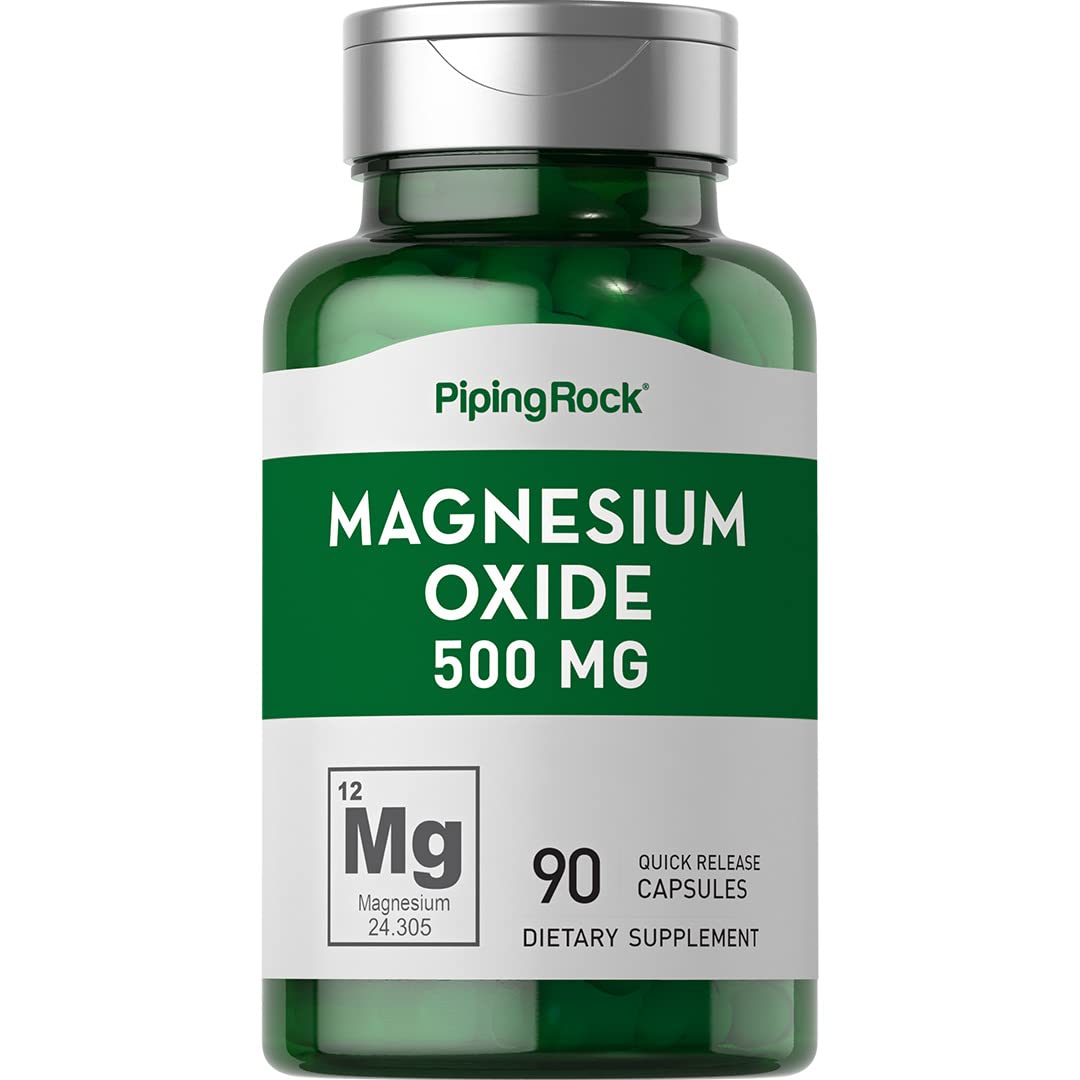 Piping Rock Magnesium Oxide 500mg Capsule 90 Count