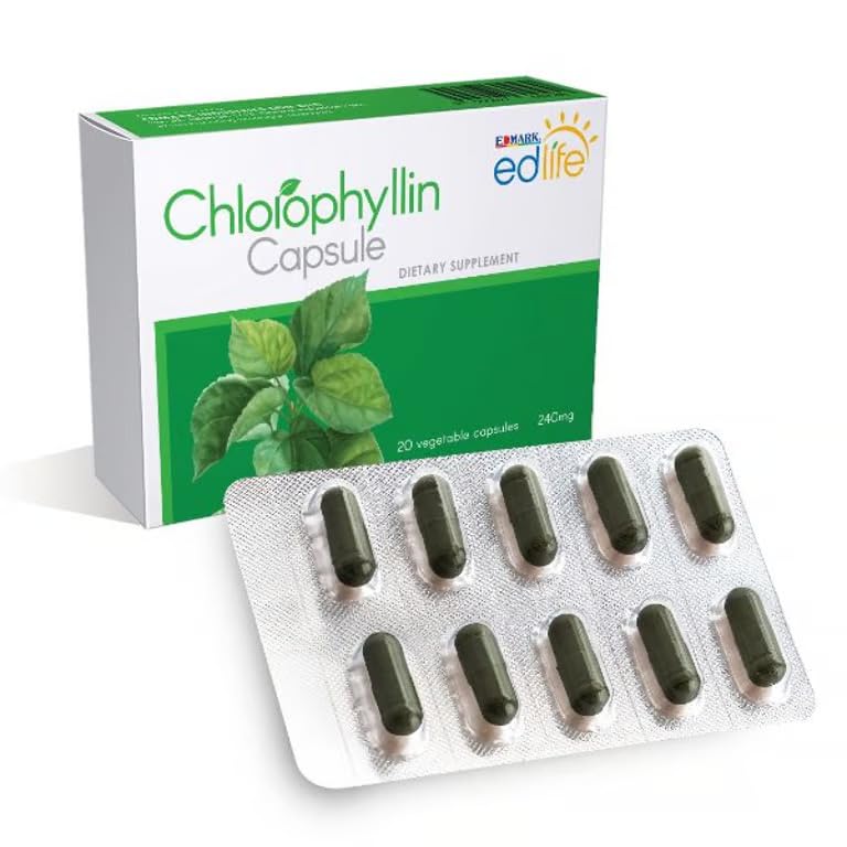 EDMARK EDLIFE Chlorophyllin 240mg Capsule, 20 Capsules