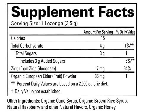 Quantum TheraZinc Zinc Lozenges, 25 Count