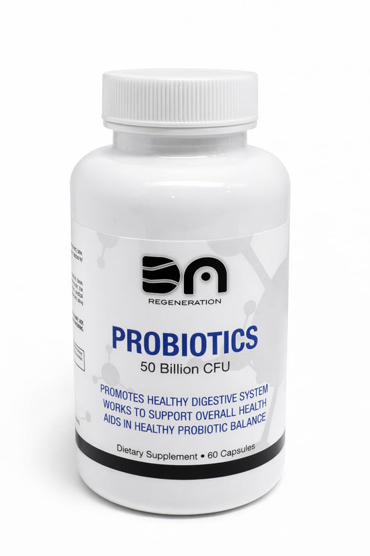 DN REGENERATION Probiotics 50 Billion CFU with Prebiotics - 10 Strains Probiotic Supplement for Digestive Health & Gut Balance, Daily Probiotic Capsules, 60 Capsules