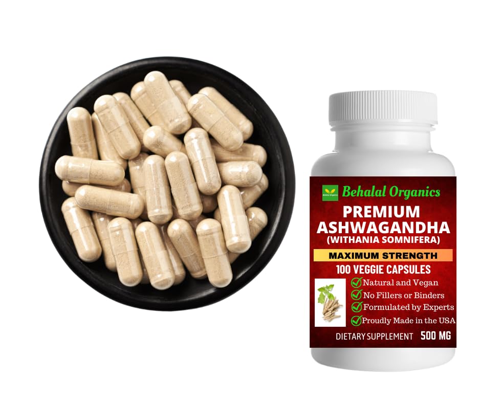 Behalal Organics Ashwagandha Quick Release Capsules 100 Count