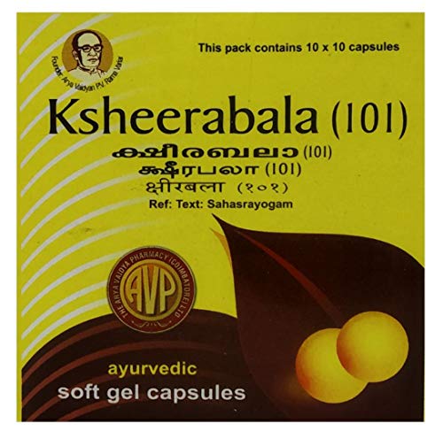 Arya Vaidya Pharmacy Ksheerabala 101 Capsule, 100 Capsules