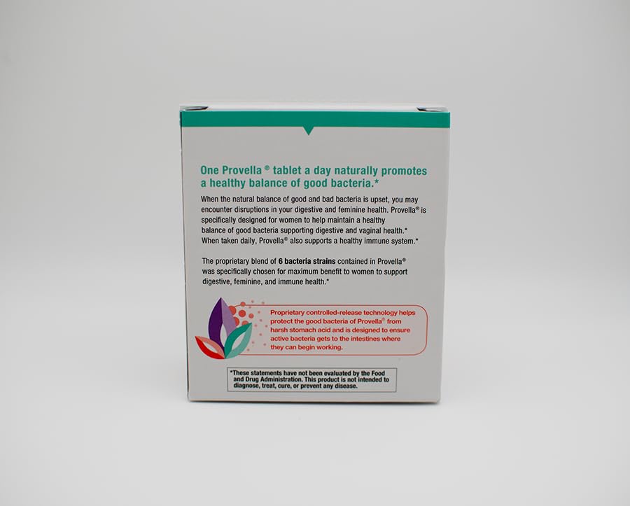 Provella Probiotic Dietary Supplement for Women: Supports Digestive, Feminine, and Immune Health, 30 Tablets