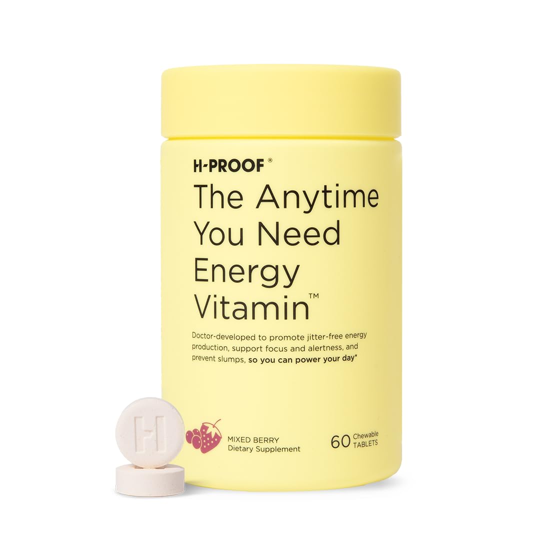 H-PROOF The Anytime You Drink Vitamin & The Anytime You Need Energy Vitamin Chewable Tablets 100