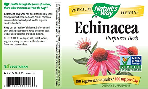 Nature's Way Echinacea Herb Capsules, 180 Capsules