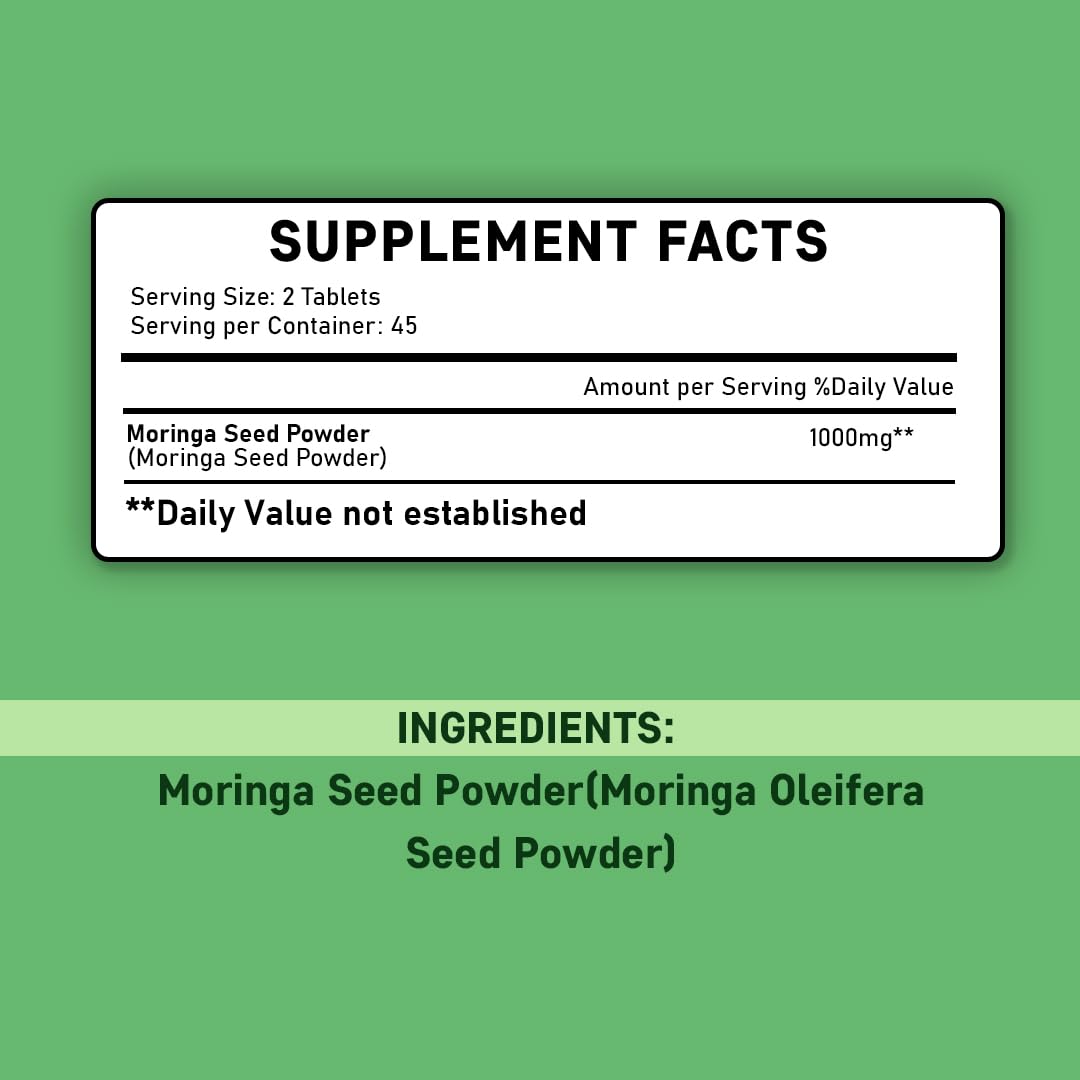 minature Moringa Seed Tablets 1 Count