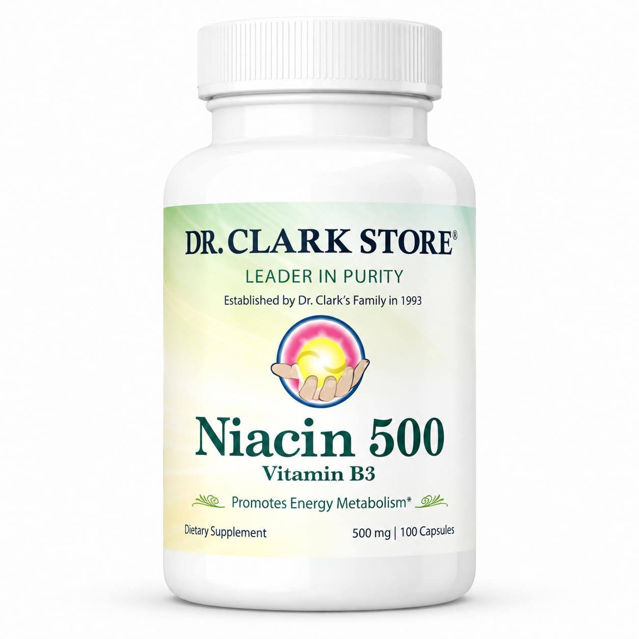 Dr Clark Store Niacin (Vitamin B3) Supplement – 500mg per Capsule, 100 Capsules