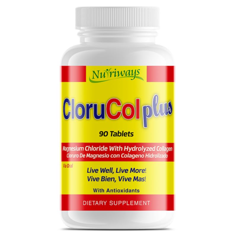 Nutriways Cloru-Col Plus Magnesium Chloride and Hydrolyzed Collagen Dietary Supplement Tablet 1 Count