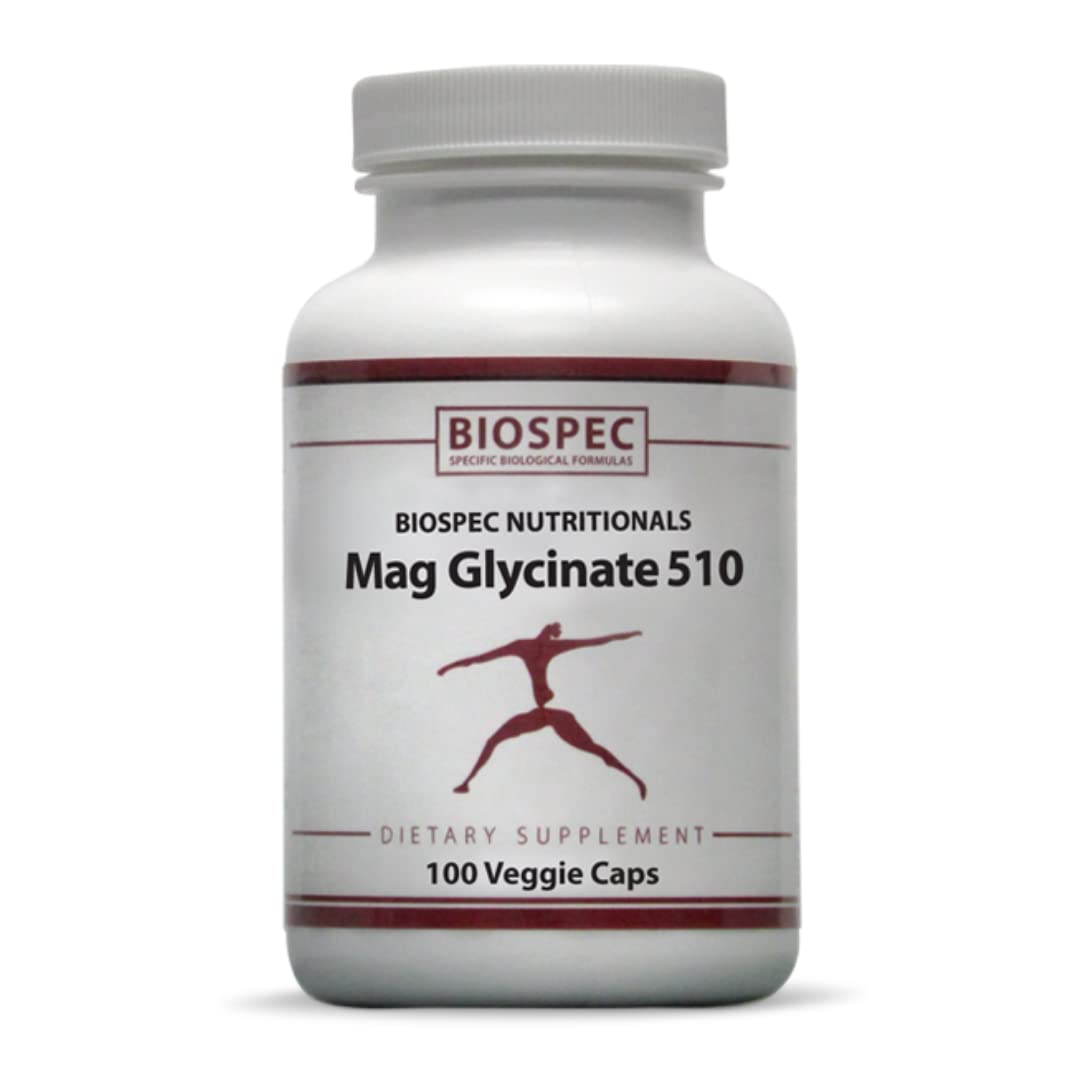 Biospec Nutritionals Mag Glycinate 510 Magnesium Glycinate, Capsules, 100 Capsules