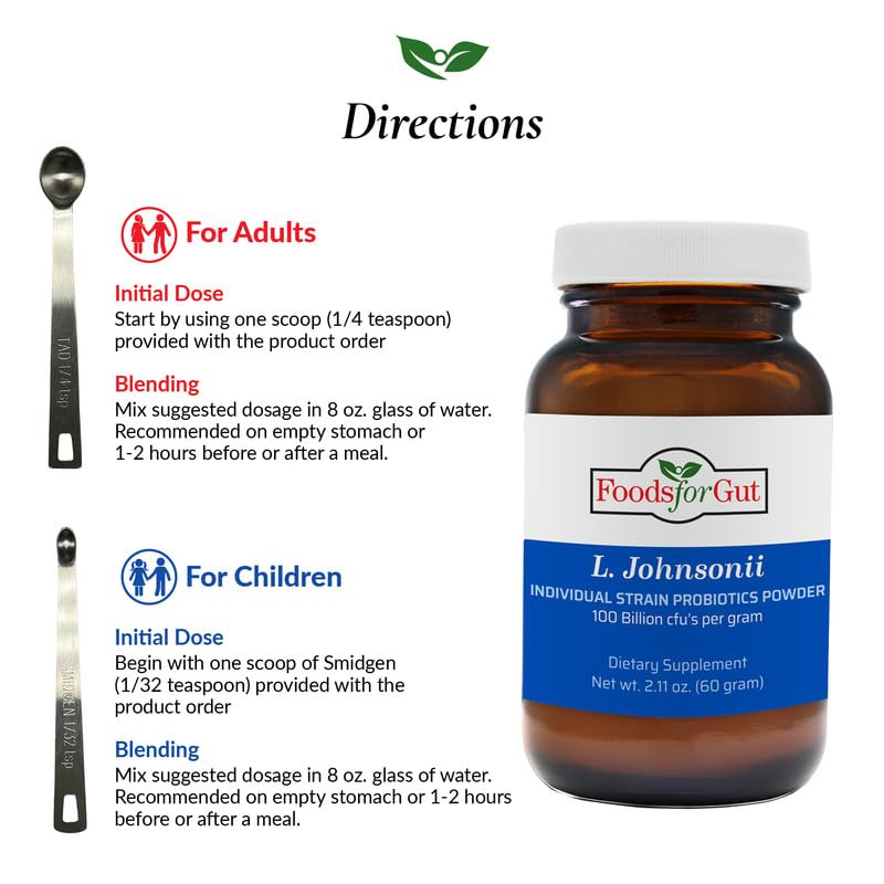 Foods For Gut Lactobacillus Johnsonii Probiotic Powder 2.11 oz