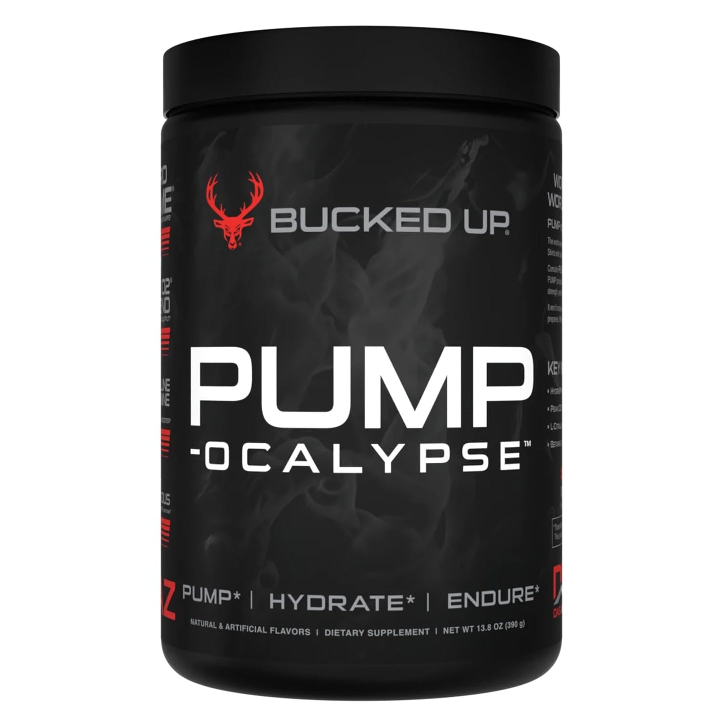 Bucked Up Pump-ocalypse Blood Raz Nitric Oxide and L-Arginine Supplement with Citrulline Malate, GlycerPump Powder 13.8 Ounces