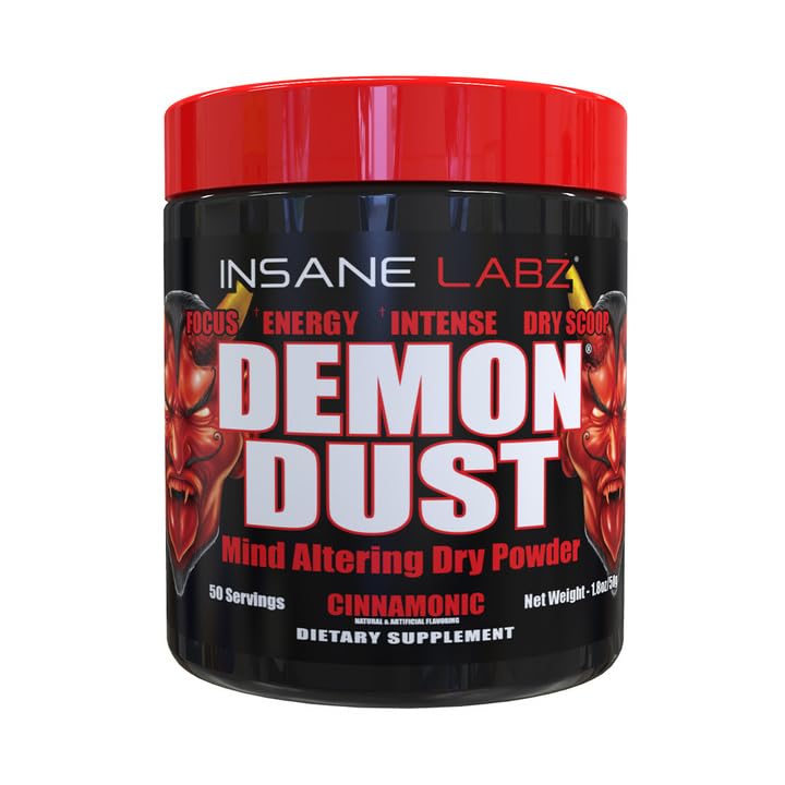 Insane Labz Demon Dust Energy Support and Pre Workout Powder, 1.8 oz