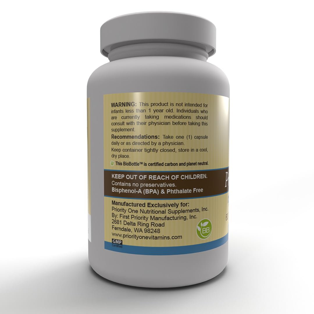 Priority One Priority Folate Capsules 60 Capsules