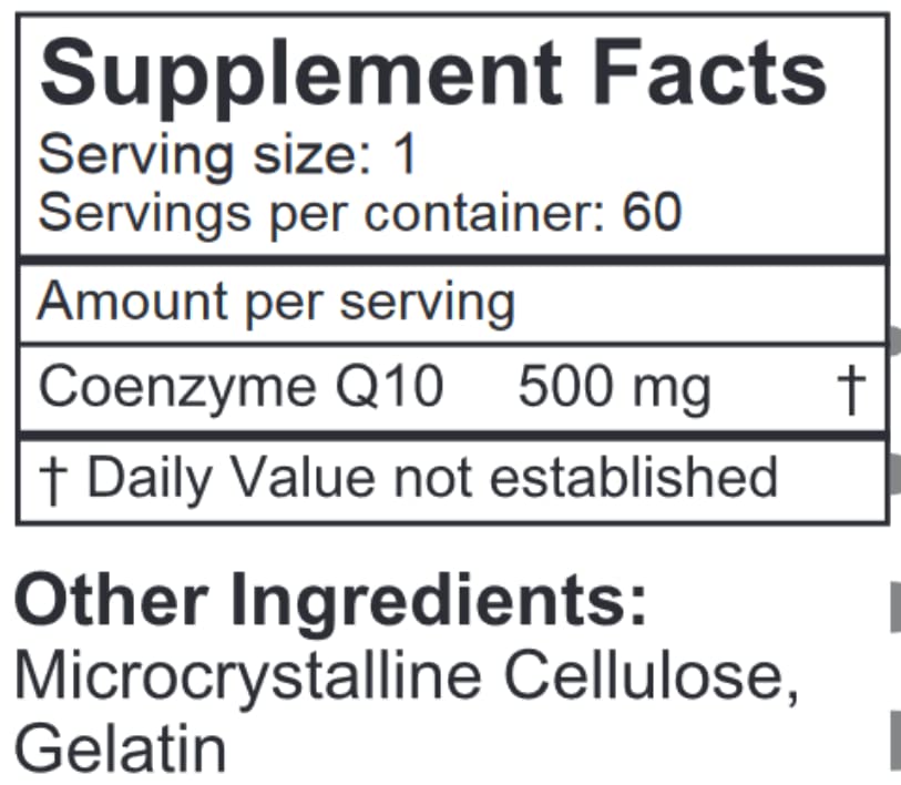 LifeLink CoQ10 500 mg Capsule, 60 Capsules
