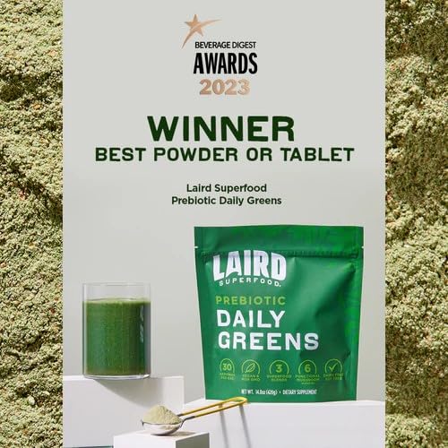 Laird Superfood Prebiotic Daily Greens Powder, 14.8 oz