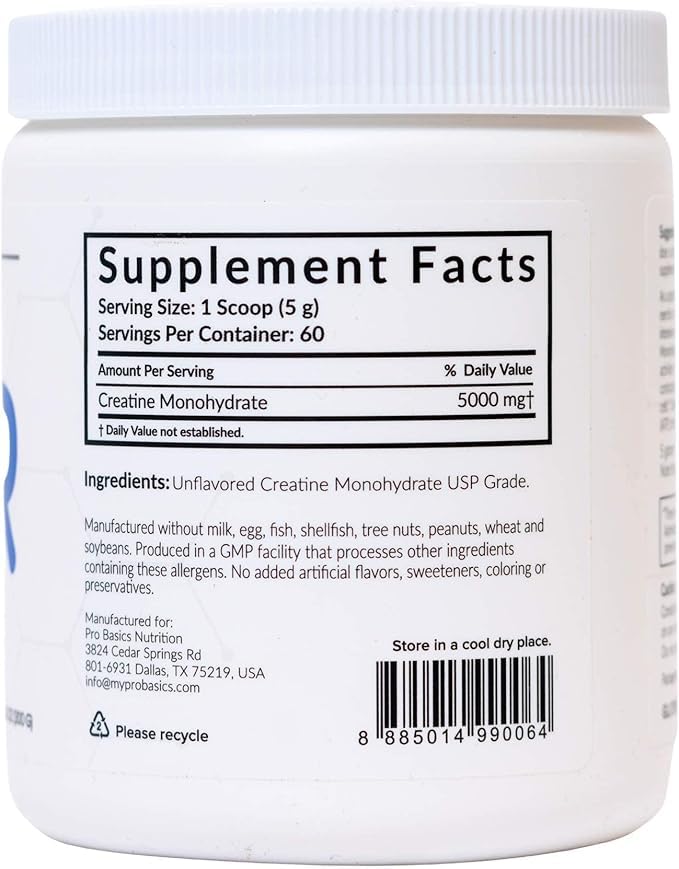 Generic Pro Basics Micronized Creatine Monohydrate Powder, 10.6 oz