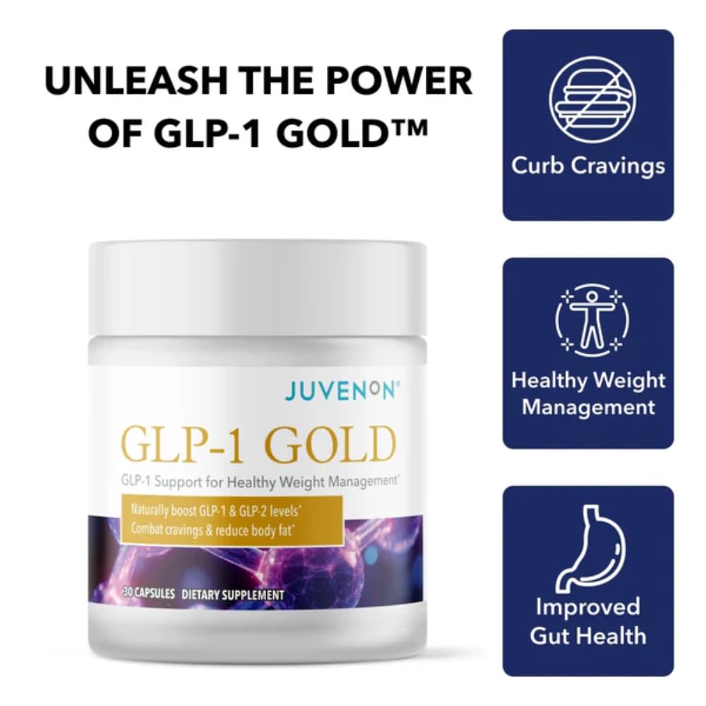 Juvenon GLP-1 Gold Metabolic Support Capsule with CQR-300 & Eriomin 30 Capsules