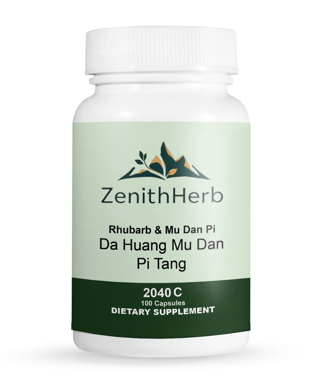 ZenithHerb Da Huang Mu Dan Pi Tang Rhubarb & Mu Dan Pi Capsules 100 Count