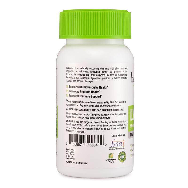 Herbadiet Lycopene 50mg Capsules, 120 Capsules