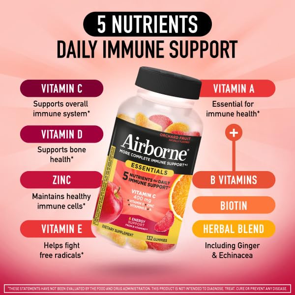 Airborne 400mg Vitamin C Gummies for Adults & Children, 264 Gummies