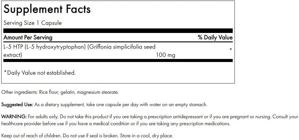Swanson Ultra 5-HTP Extra Strength 100 mg, 60 Capsules