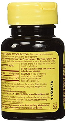 Nature Made Zinc 30 mg Tablets, 300 Count