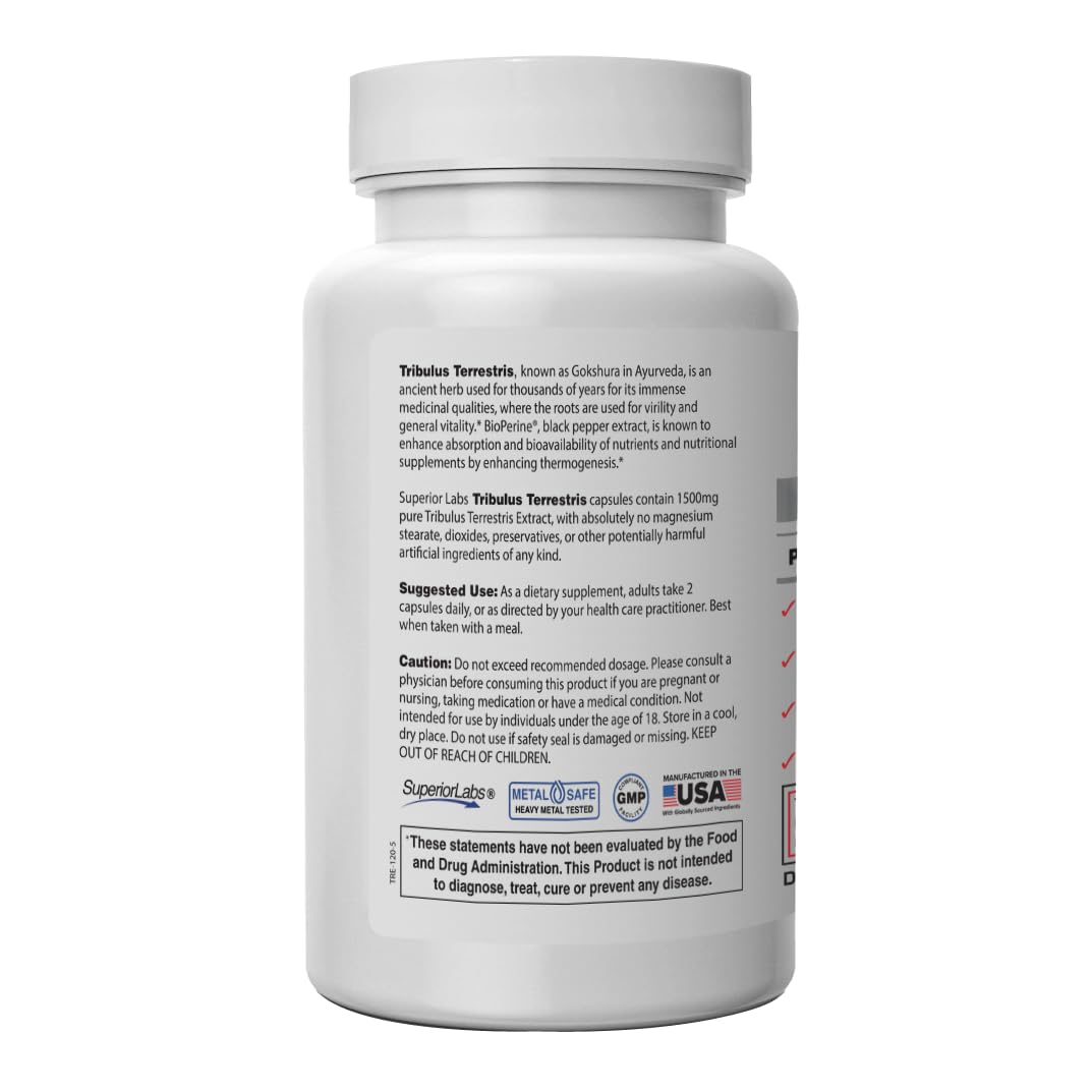 Superior Labs Tribulus Terrestris, 180 Capsules