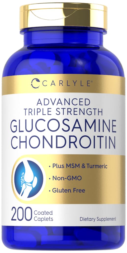 Carlyle Glucosamine Chondroitin MSM Turmeric Caplets 200